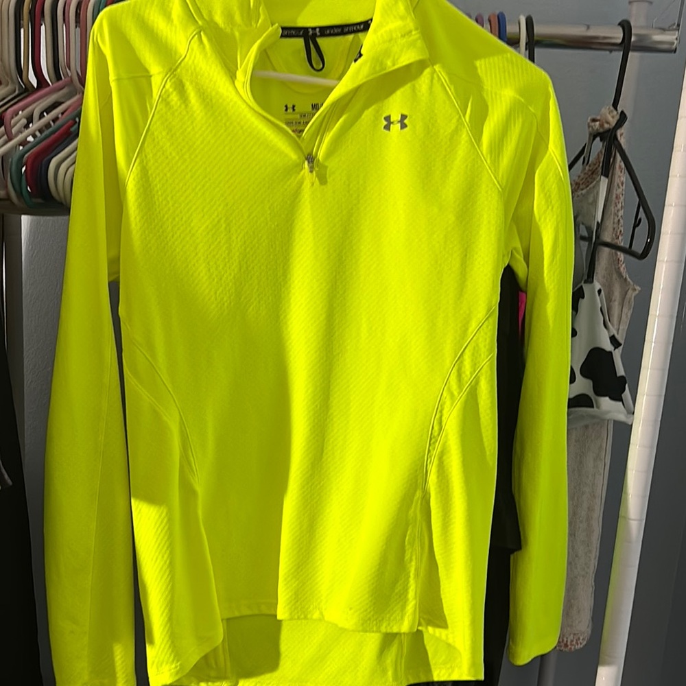Under Armour Bright Yellow Quarter-Zip Pullover